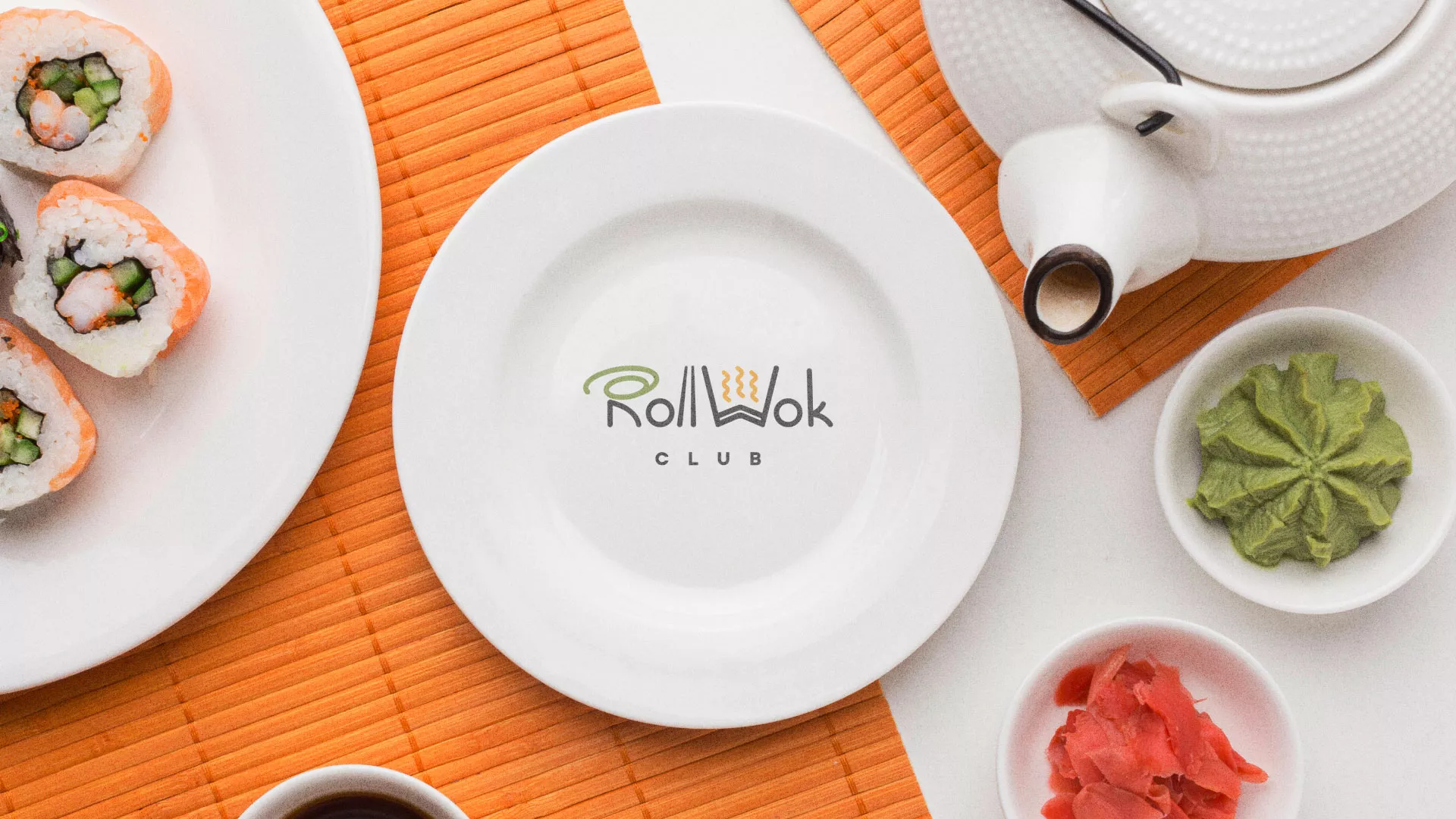 Разработка логотипа и фирменного стиля в Ковылкино для суши-бара «Roll Wok Club» Разработка логотипа и фирменного стиля в Ковылкино для суши-бара «Roll Wok Club»